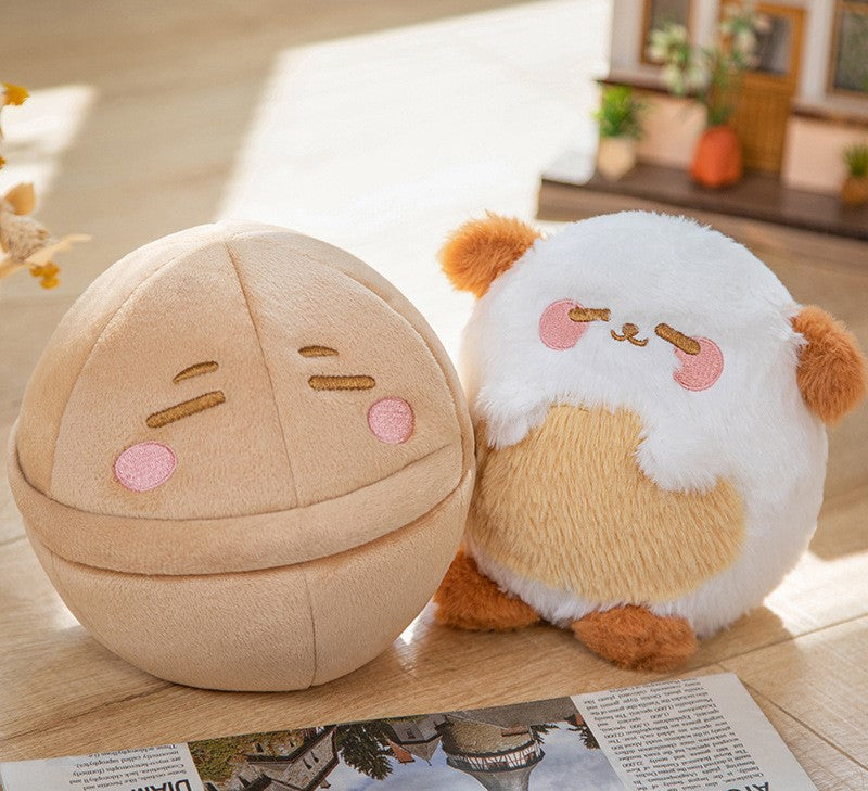 Dog plush with egg, 2 in 1 dog and egg plush
