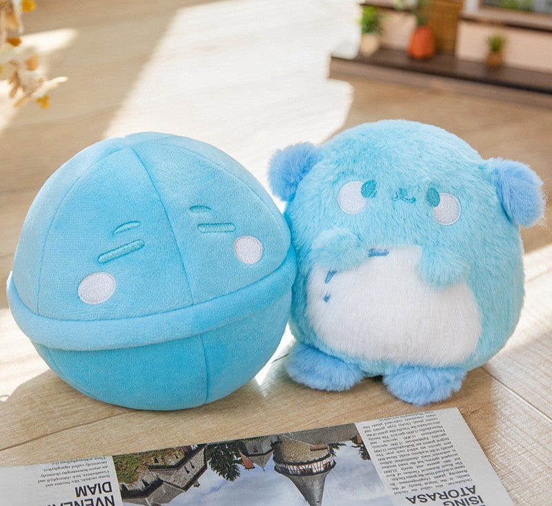 Dog plush with egg, 2 in 1 dog and egg plush