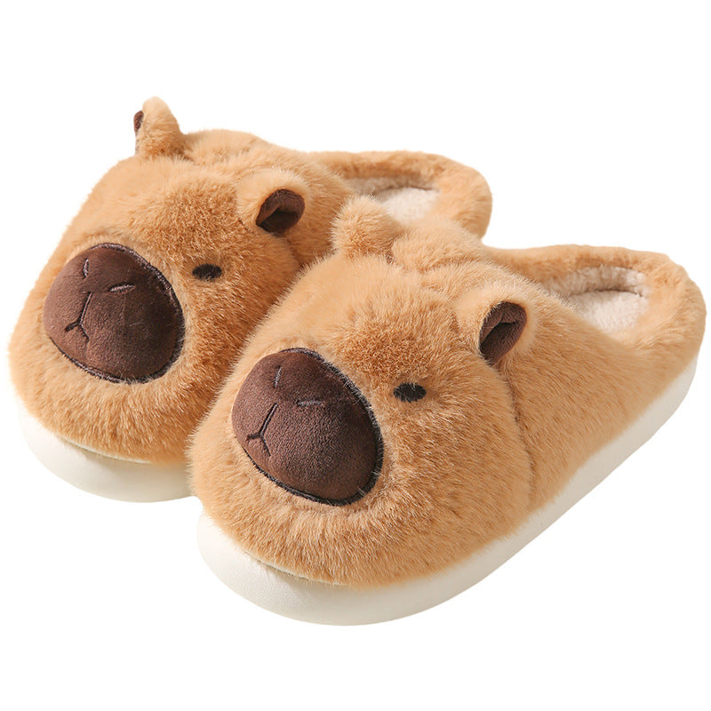 Pantuflas de peluche de capibara
