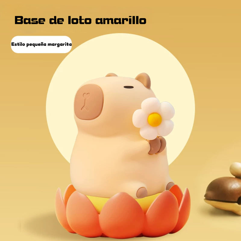 luz de noche capibara con accesorios