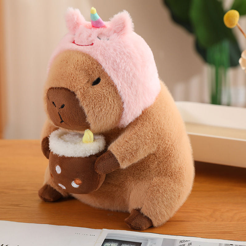 Capybara con bufanda, peluche capybara