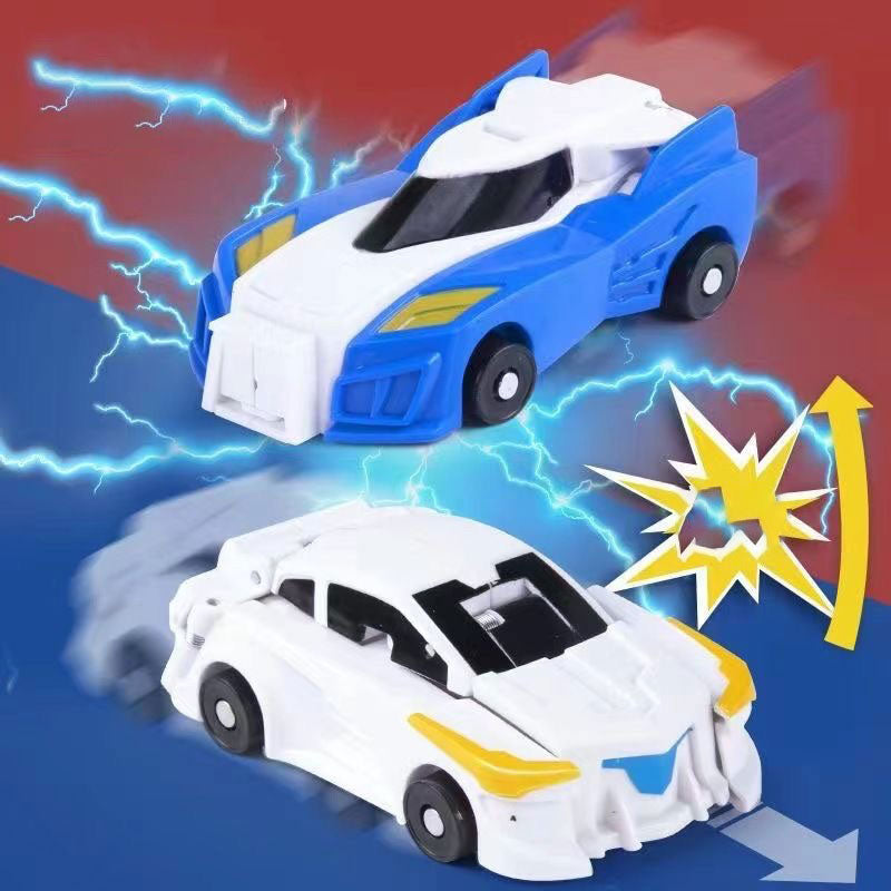 Coche de juguete transformando unicornio