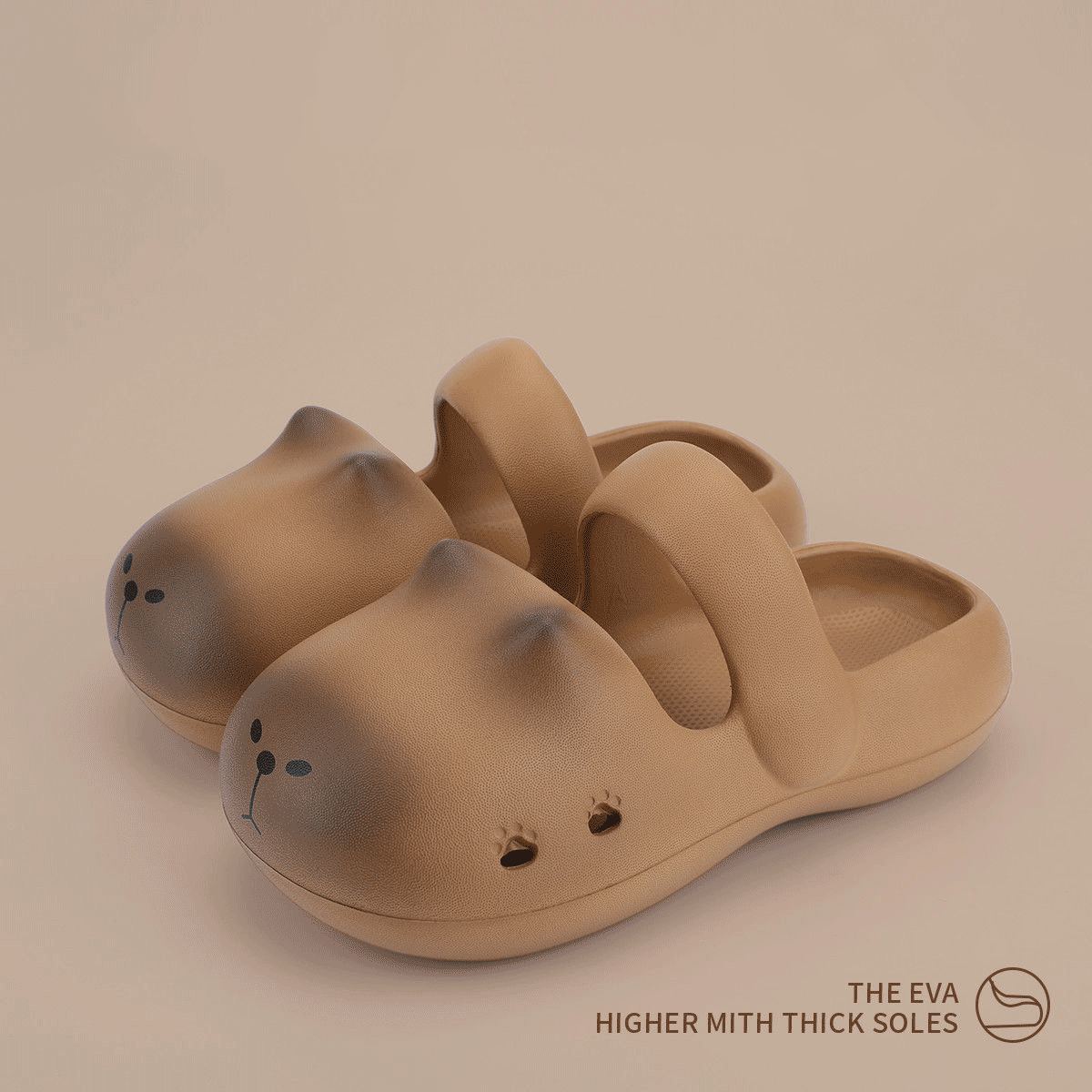 Pantuflas de capibara, sandalias de verano