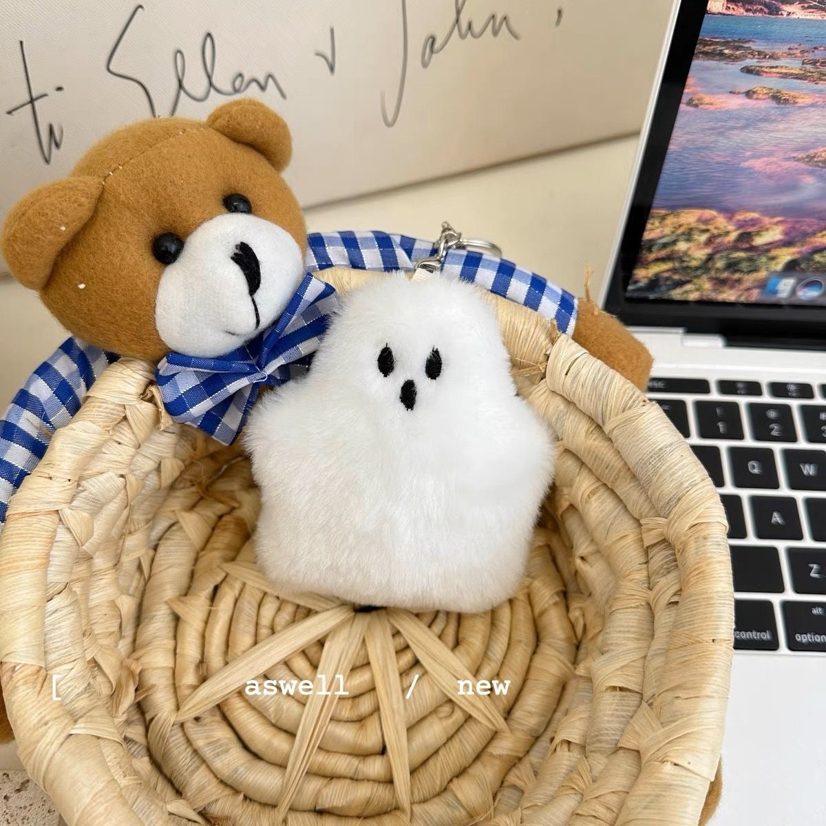 Ghost plush keychain