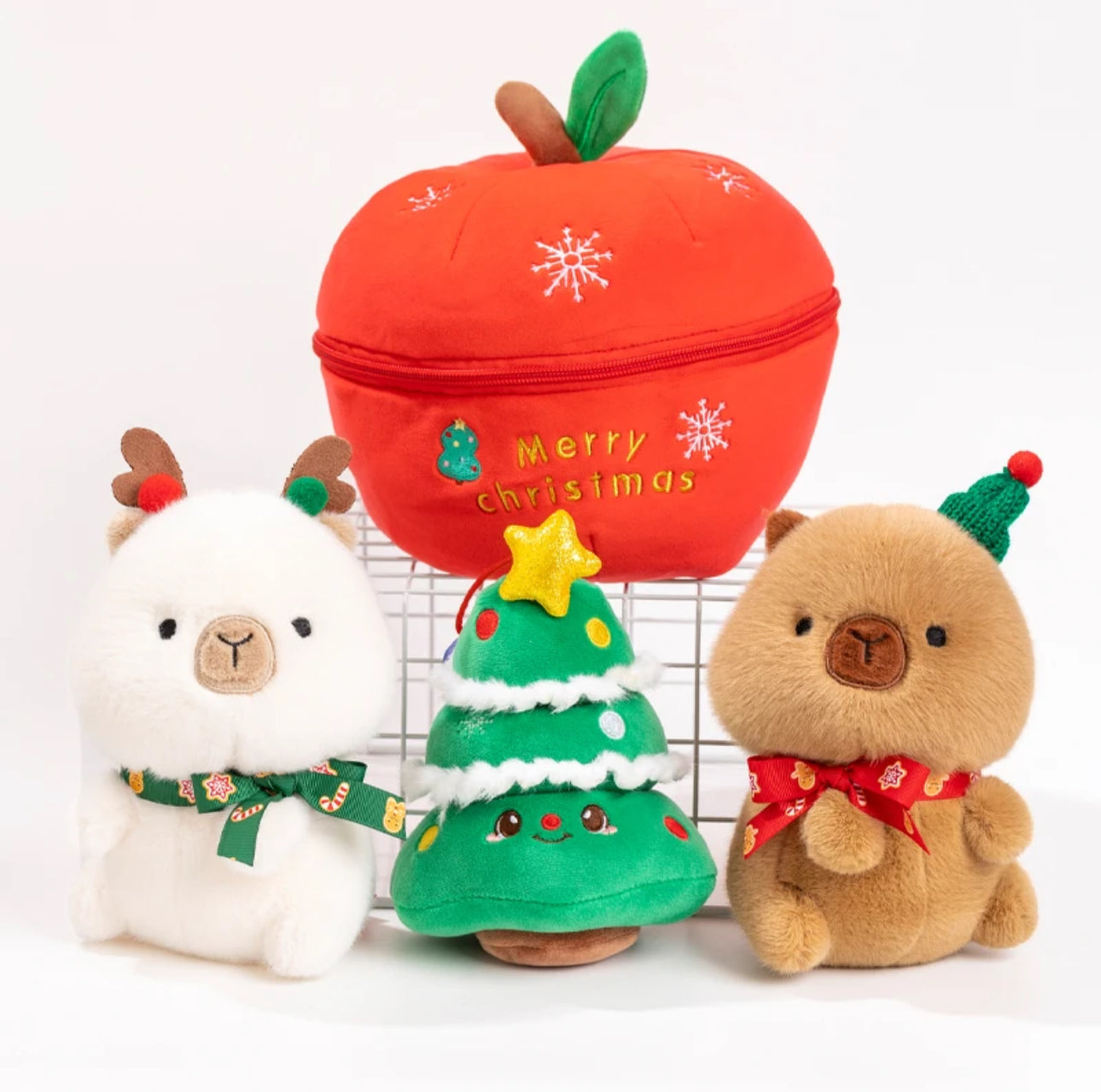 Christmas stuffed animals, Christmas capybara