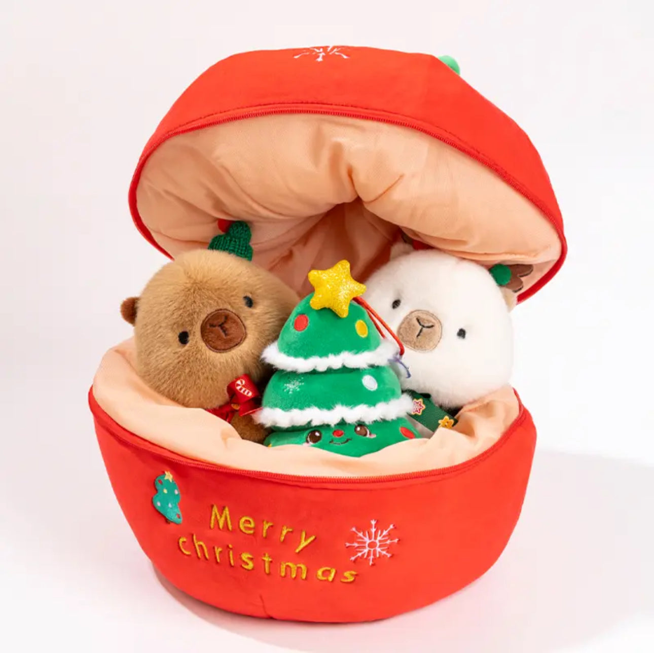 Christmas stuffed animals, Christmas capybara