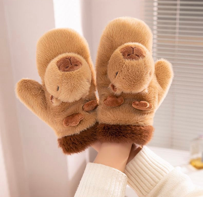 Guantes capybara y pingüino 23cm