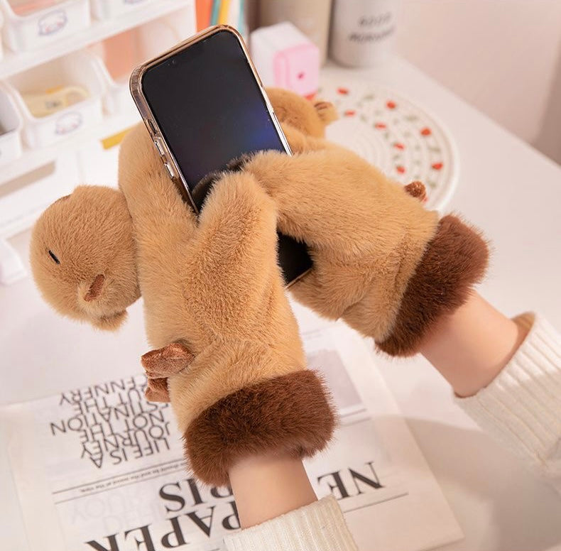 Guantes capybara y pingüino 23cm