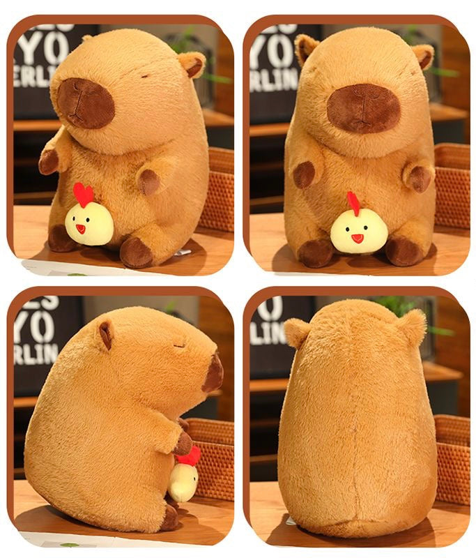 Peluche de capibara con pollo