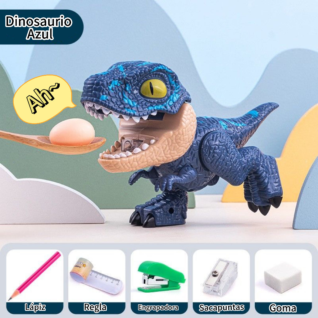 OFERTA Juguete papelería de dinosaurios 5 en 1, dinosaurio asombrosos para escuela