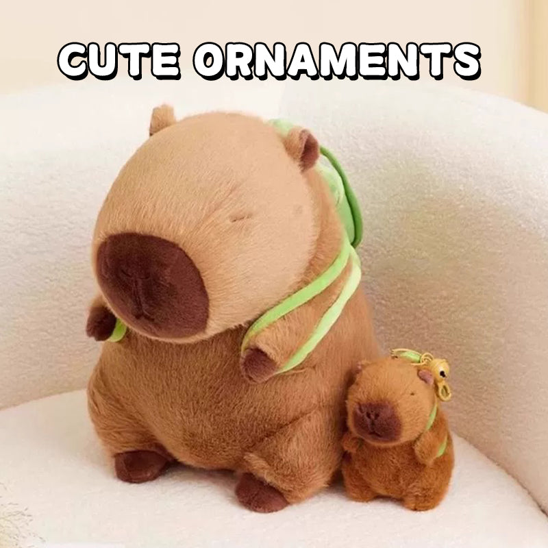 capybara con mochilita, peluche capybara
