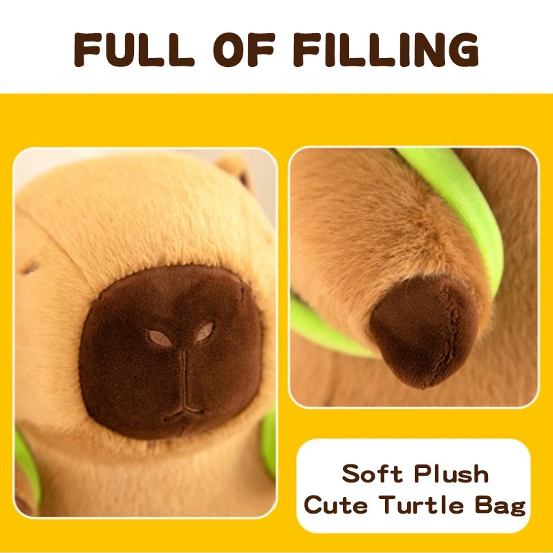 capybara con mochilita, peluche capybara