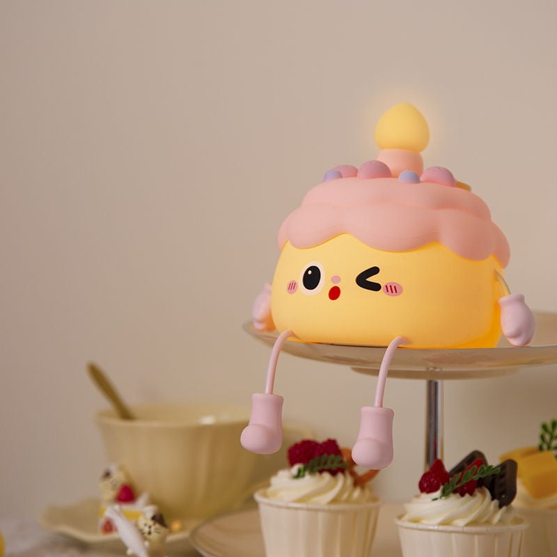 luz de noche de pastel de cumpleaños