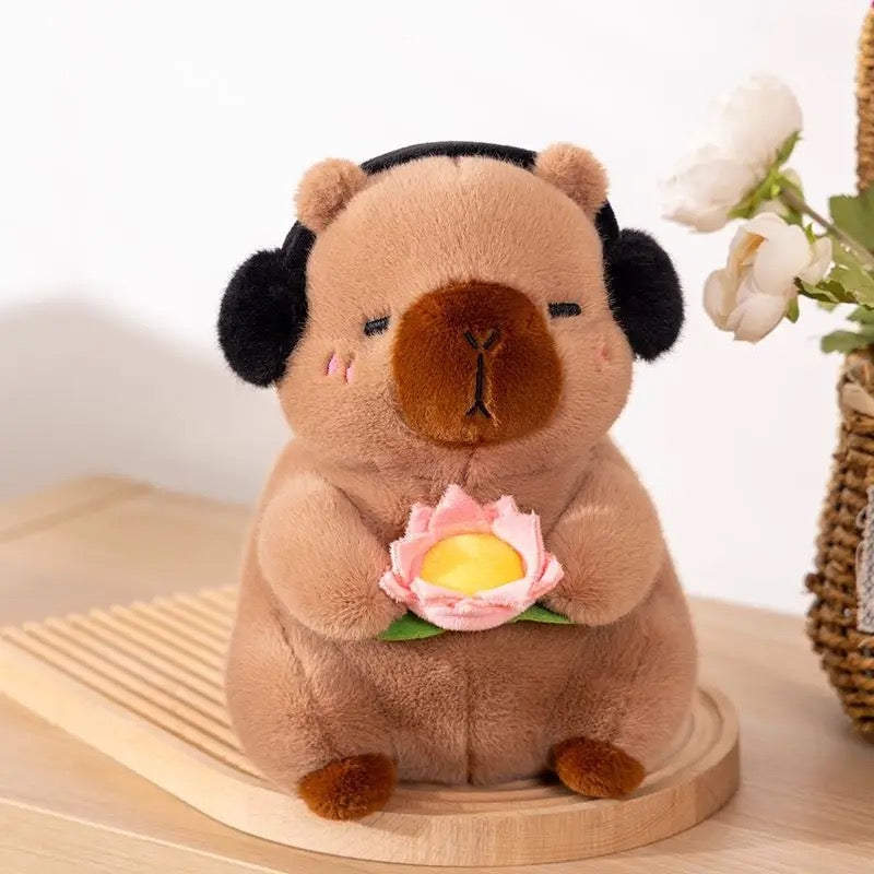 Capibara con orejeras