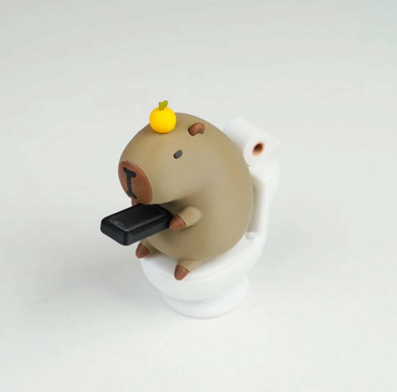 Capibara magnética en baño. juguetes figuras 3D