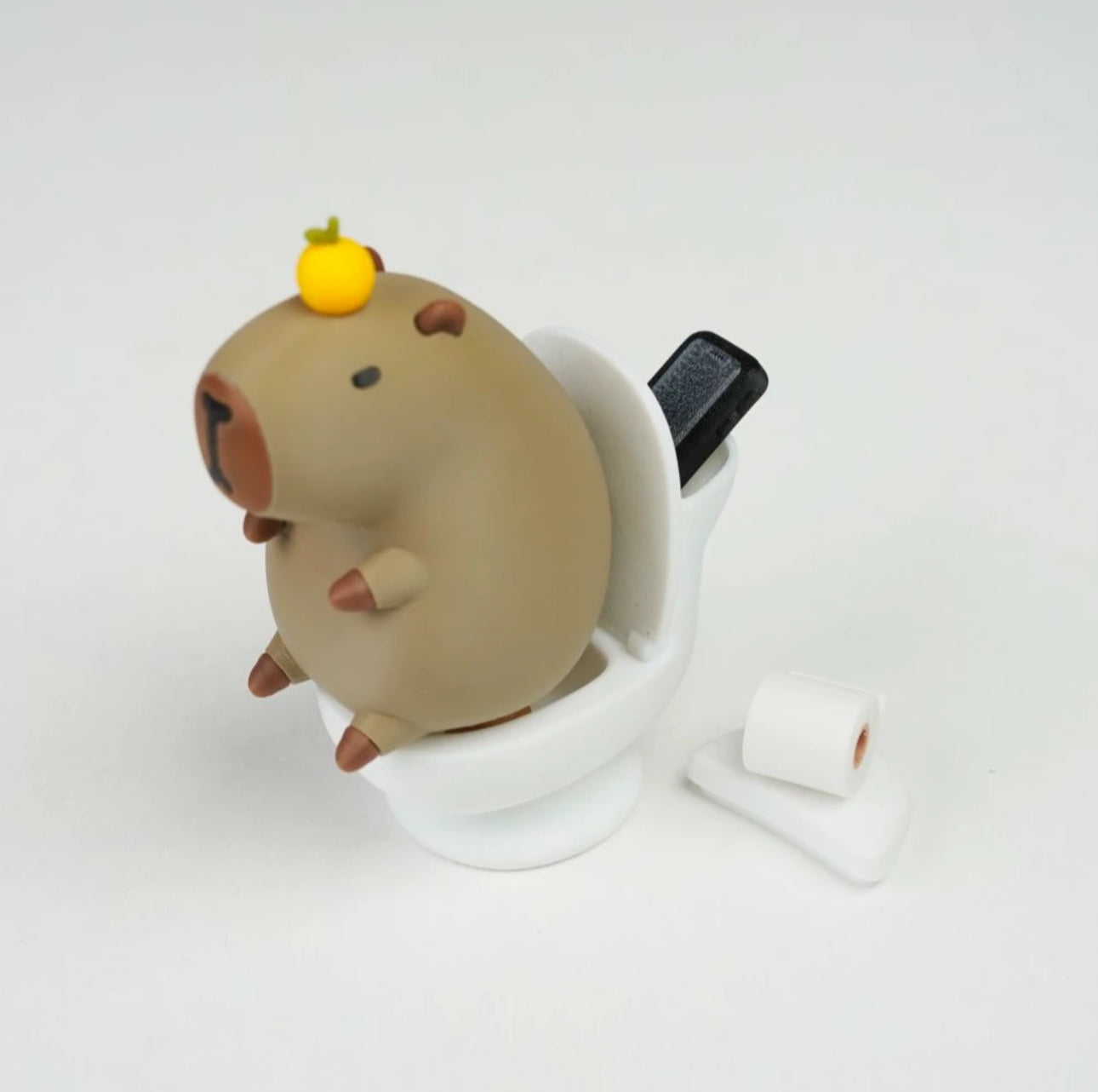 Capibara magnética en baño. juguetes figuras 3D