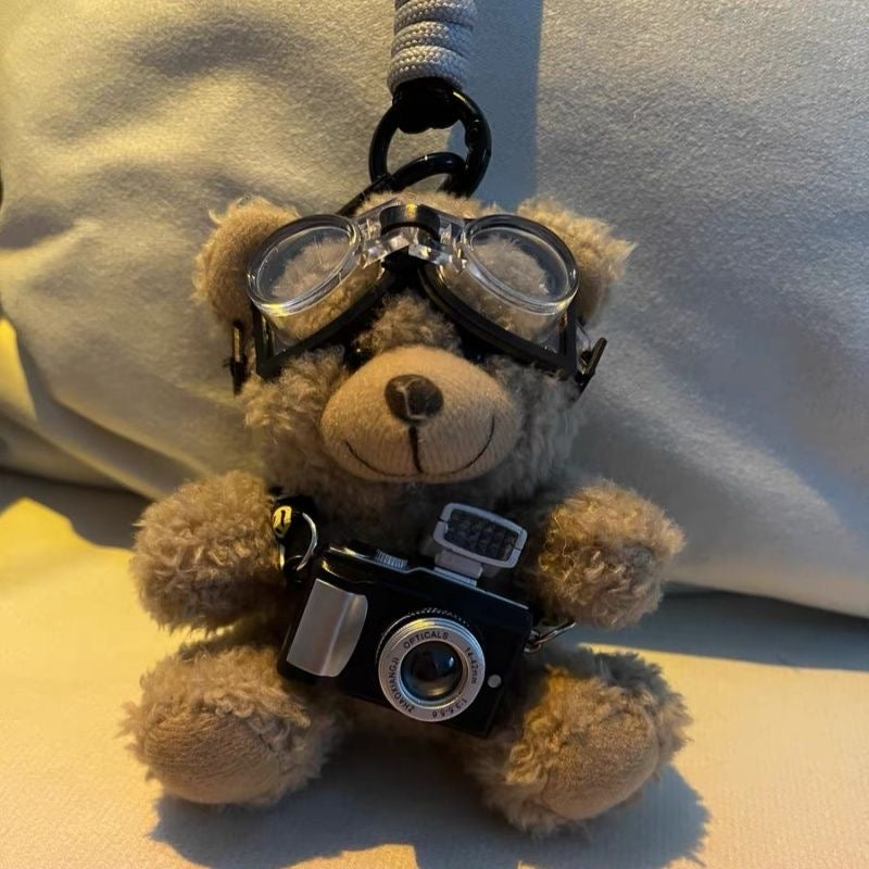 Osito fotógrafo, llavero de oso