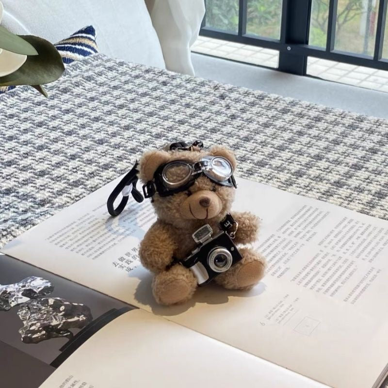 Osito fotógrafo, llavero de oso