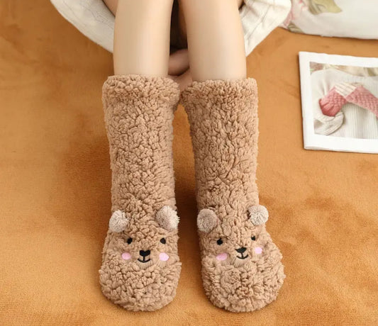 Lindos calcetines de invierno, calcetines para dormir.