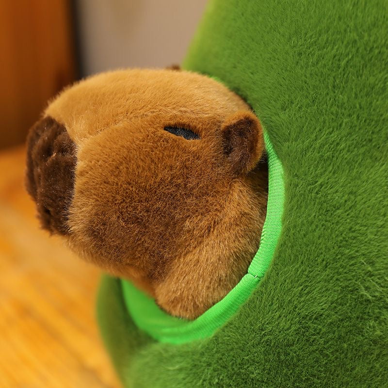 Peluche de capibara con forma de aguacate