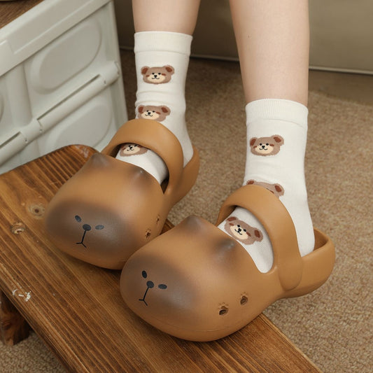 Pantuflas de capibara, sandalias de verano