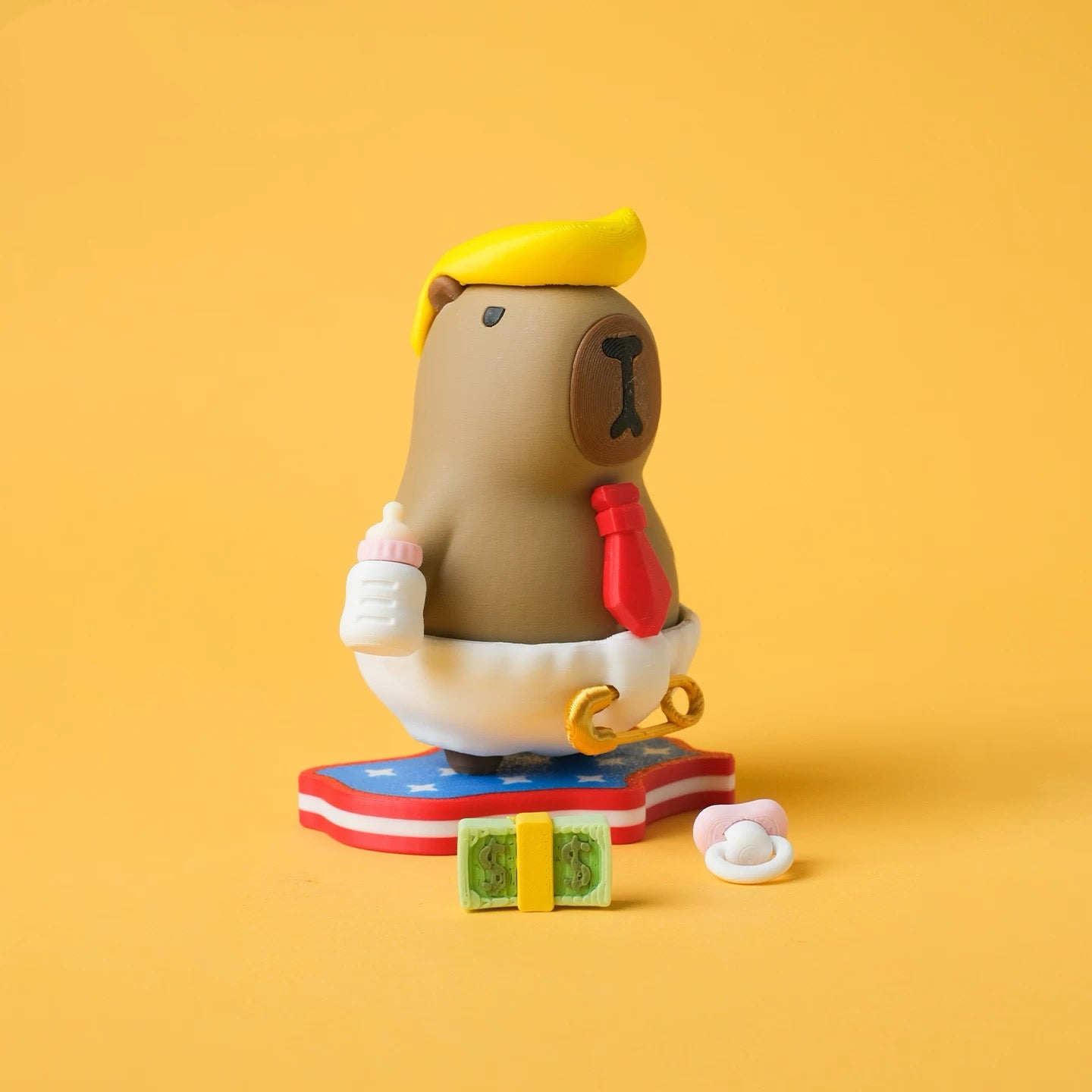 Capibaby Trump baby doll .juguetes figuras 3D capibara