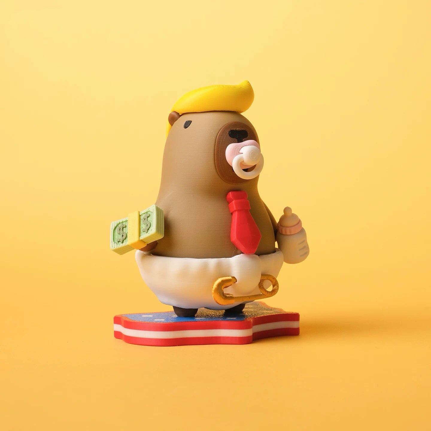 Capibaby Trump baby doll .juguetes figuras 3D capibara