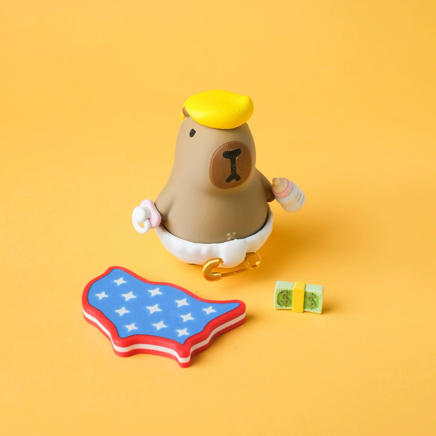 Capibaby Trump baby doll .juguetes figuras 3D capibara