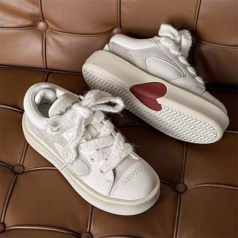 Zapatos de amor, zapatos de pareja, zapatillas de suela gruesa con aumento de altura.