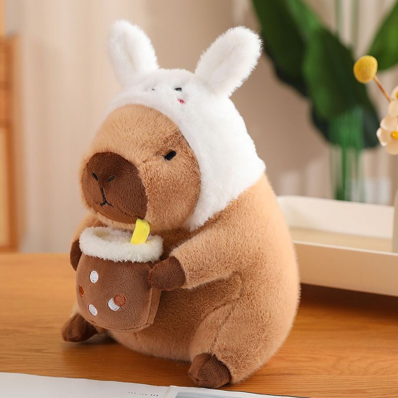 Capybara con bufanda, peluche capybara