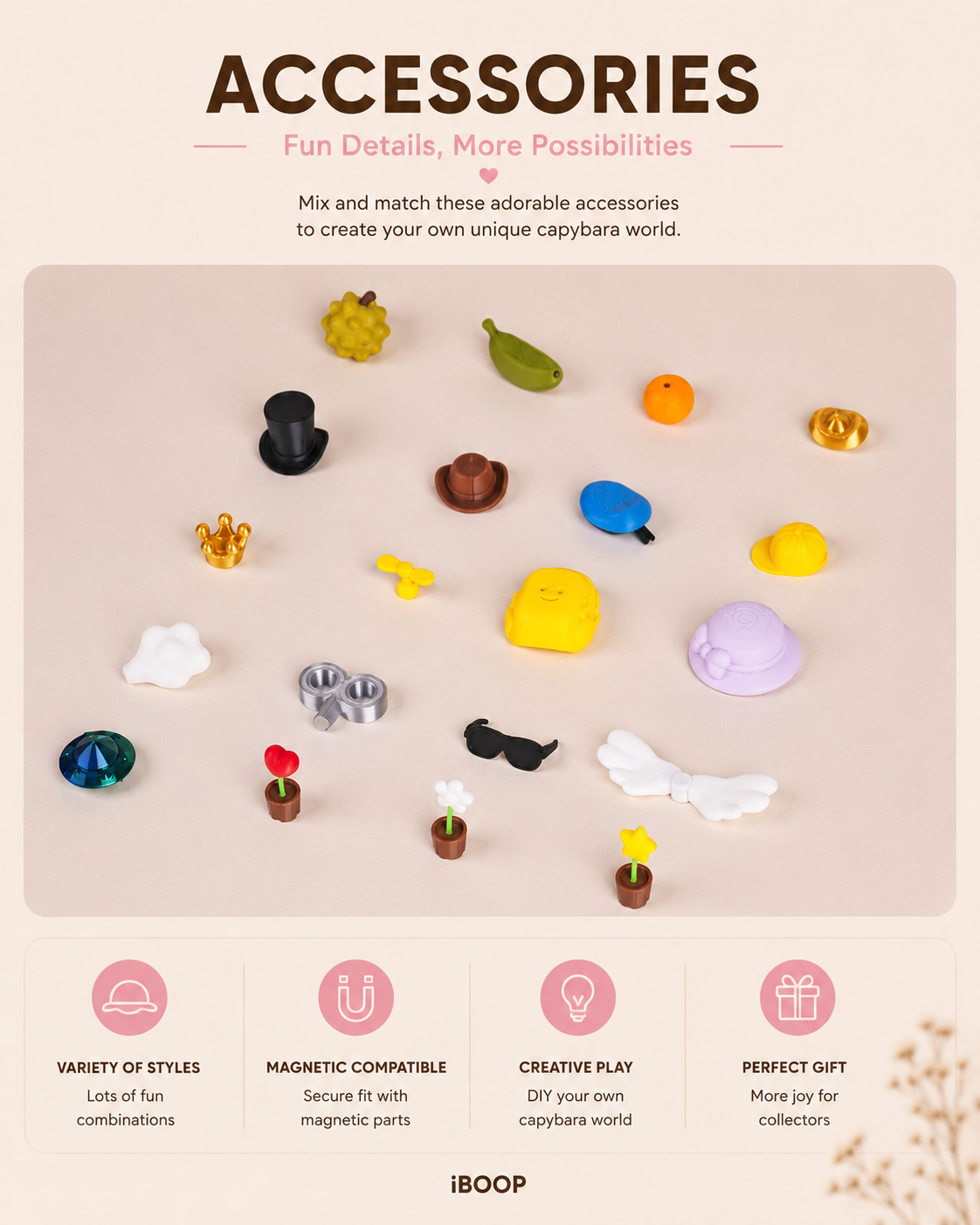 Capybara Nesting Family – Magnetic Stackable 3D Printed Collectible | iBOOP