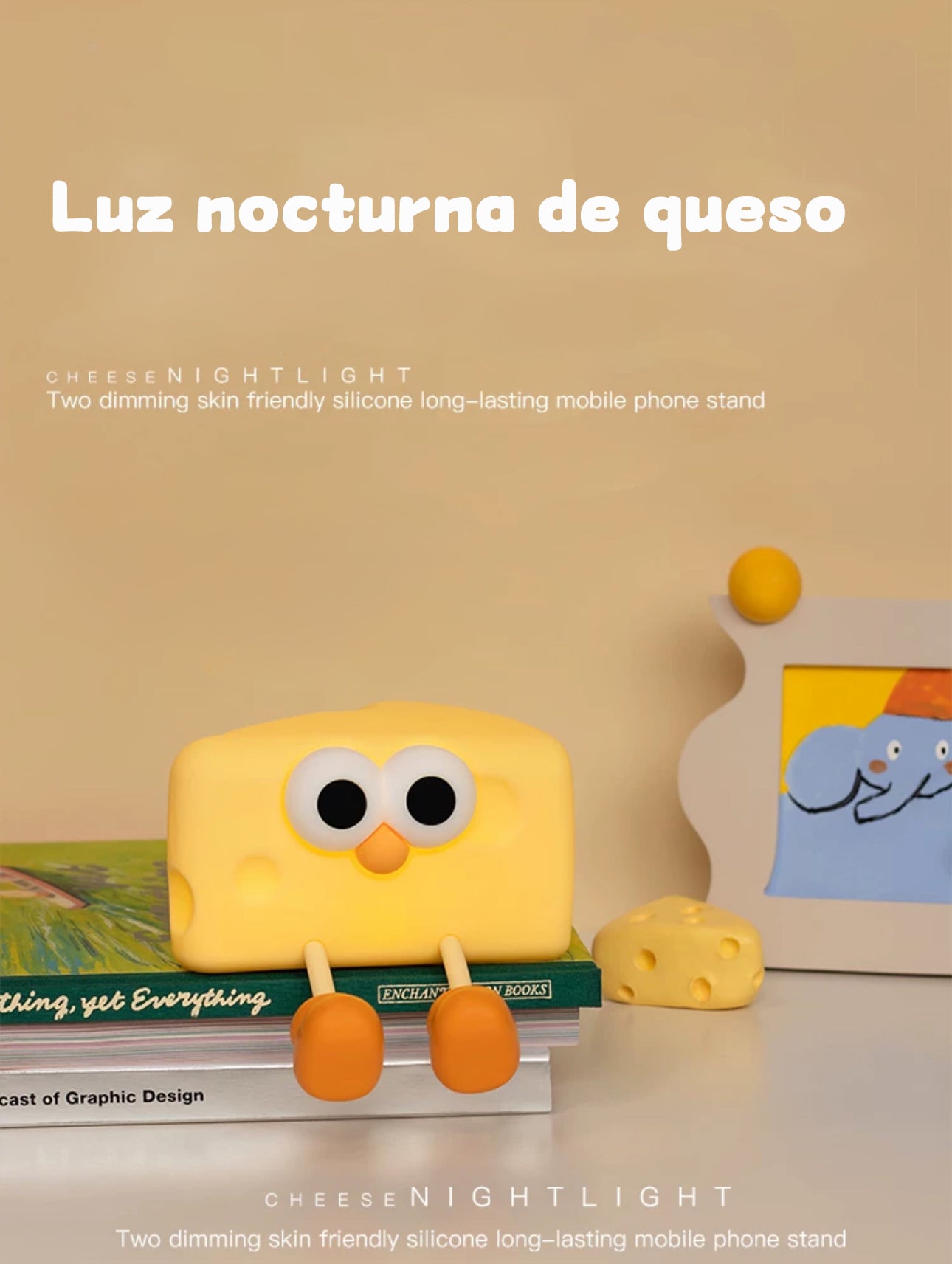 luz de noche de queso