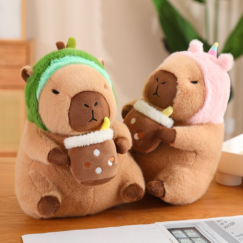 Capybara con bufanda, peluche capybara