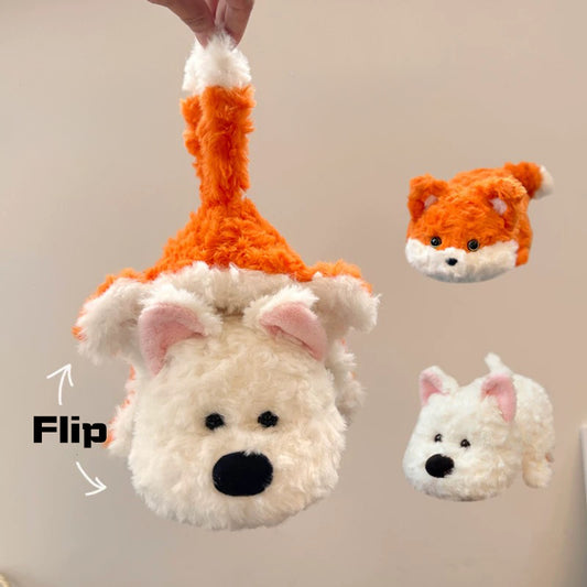 Peluche zorro flip perro deformado