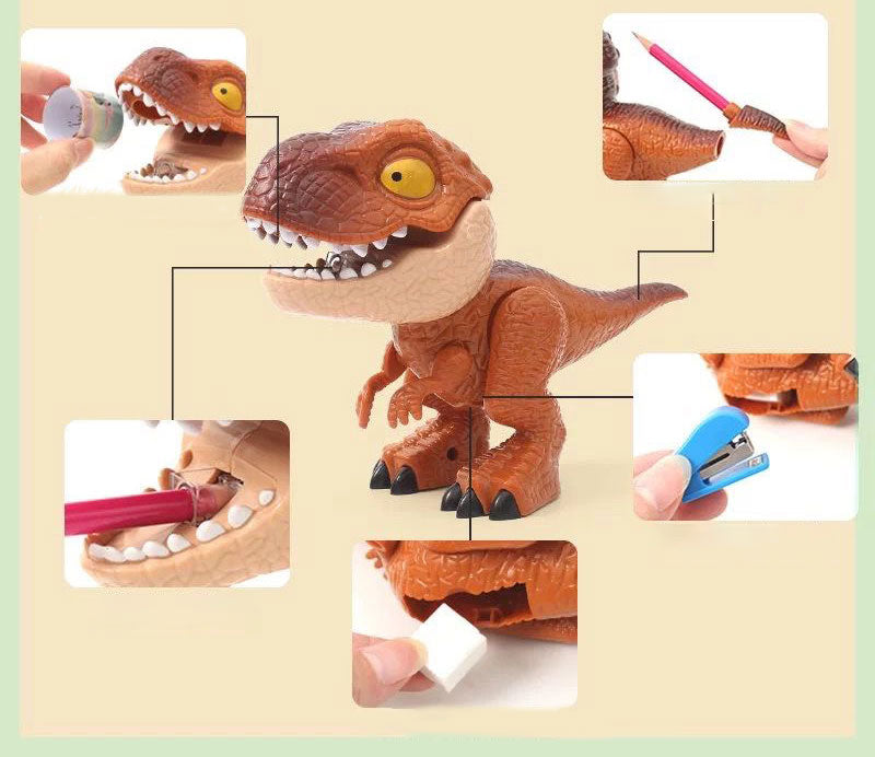 OFERTA Juguete papelería de dinosaurios 5 en 1, dinosaurio asombrosos para escuela