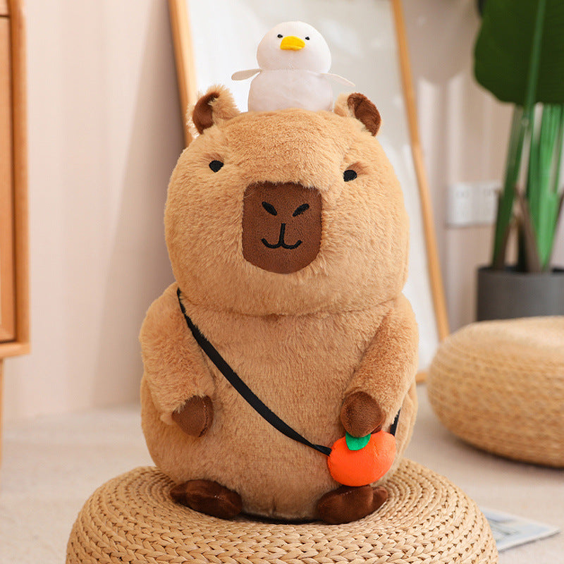 Capybara plush, sitting capybara and lying capybara
