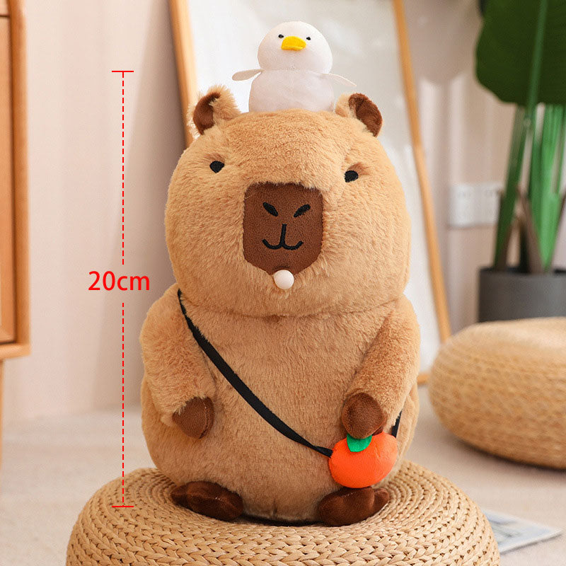 Capybara plush, sitting capybara and lying capybara
