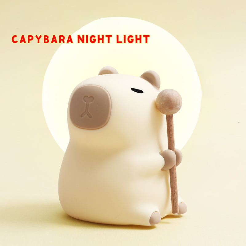 luz de noche capibara con accesorios