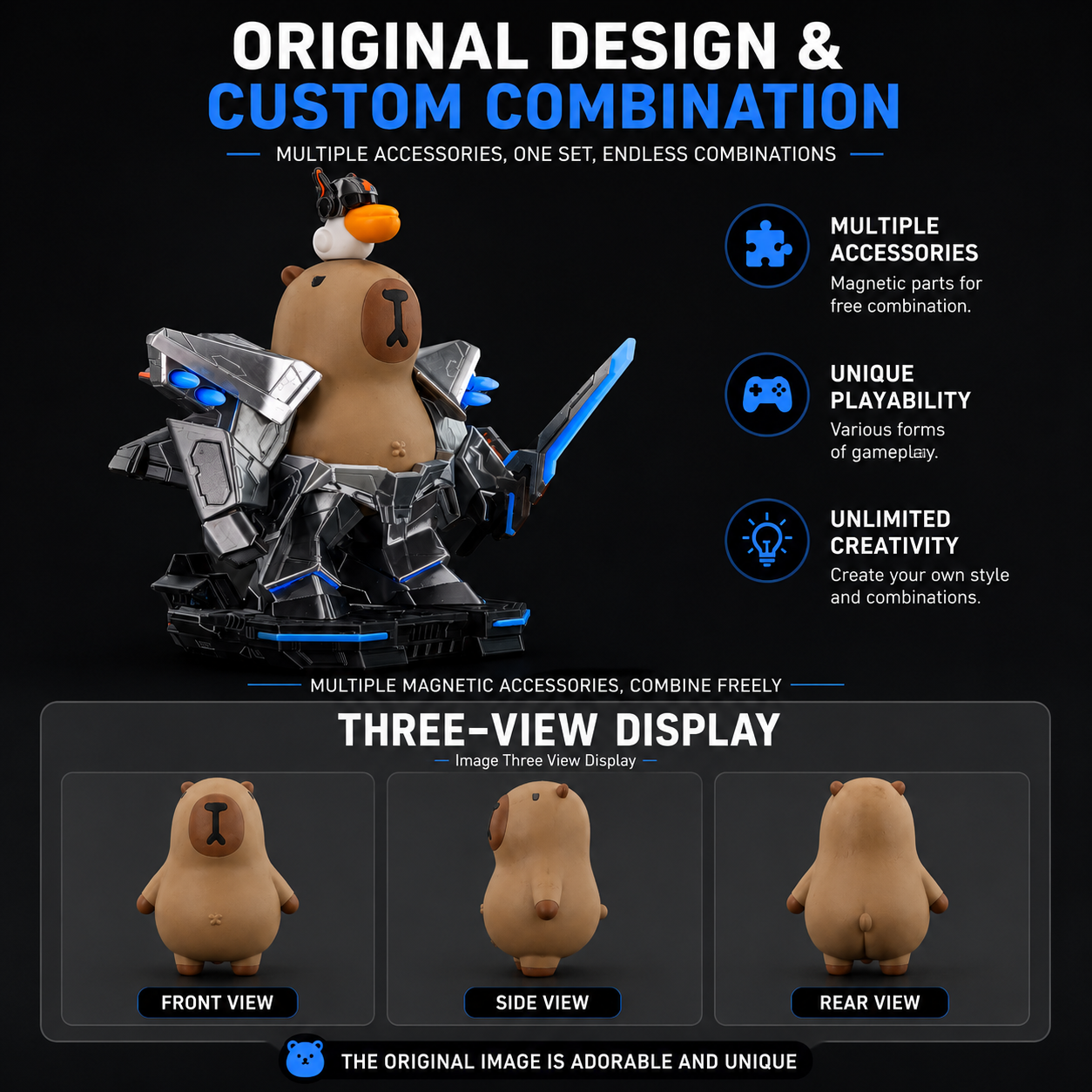 Capybara 3D Printed Armor – Collectible Futuristic Mechanical 3D Figure | iBOOP