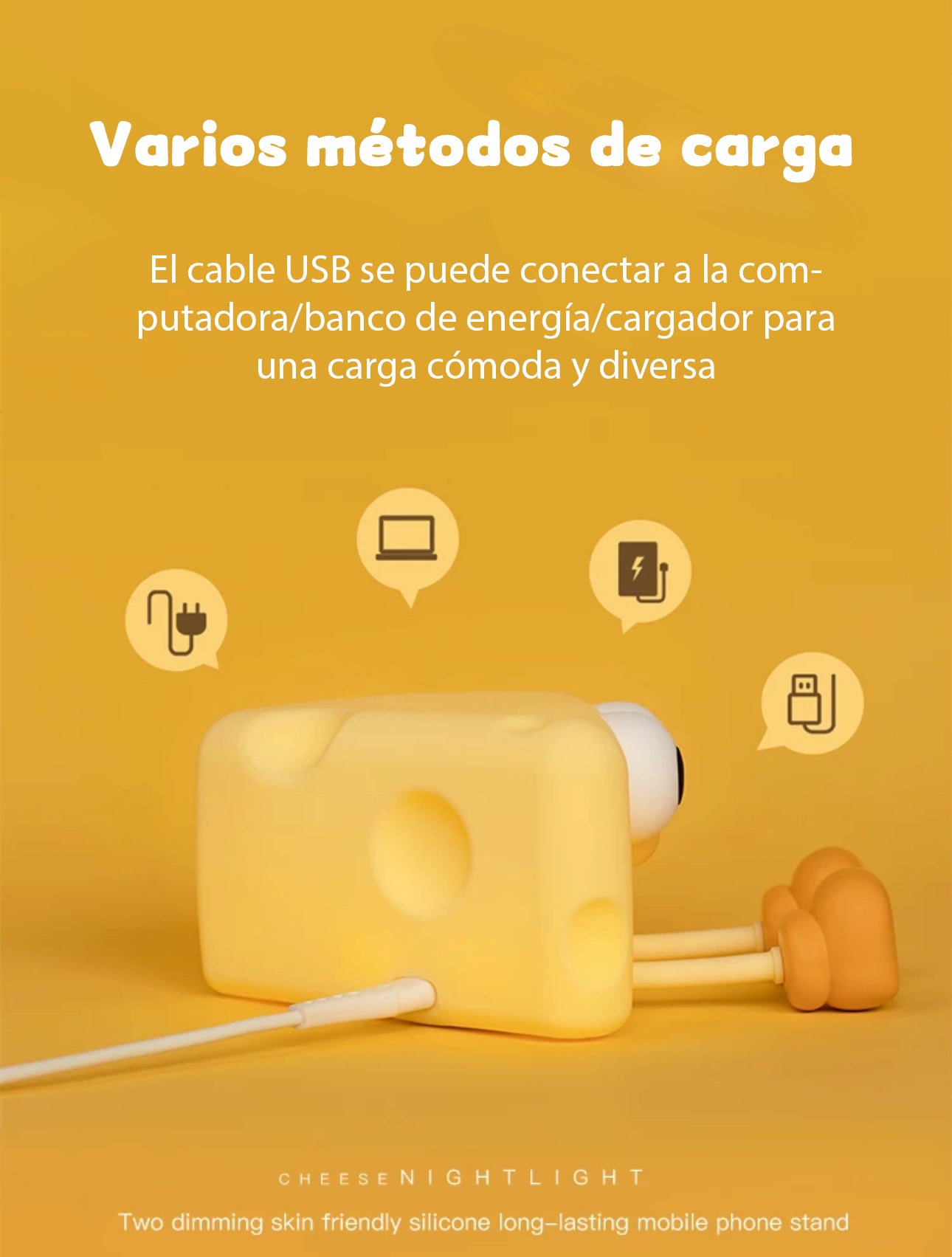luz de noche de queso