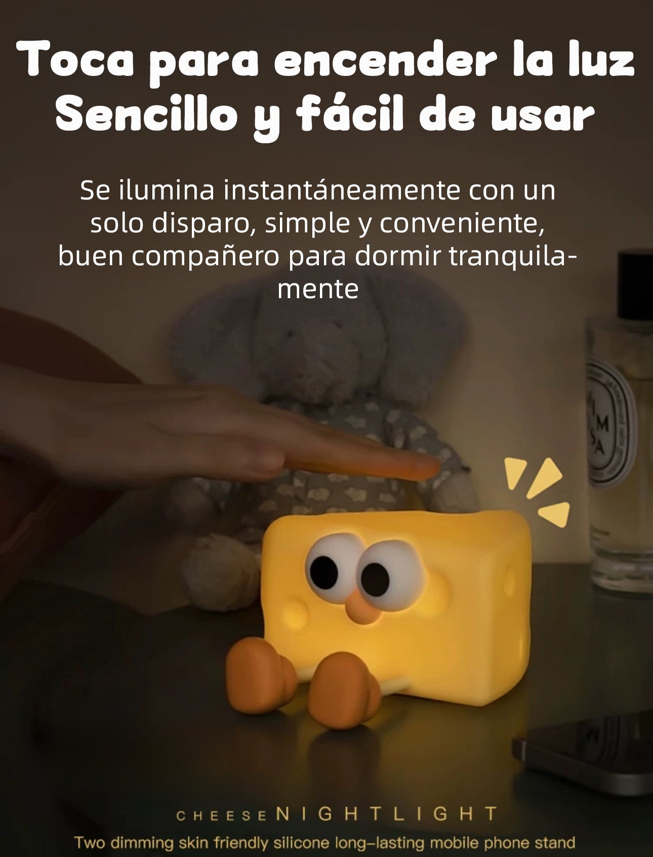 luz de noche de queso