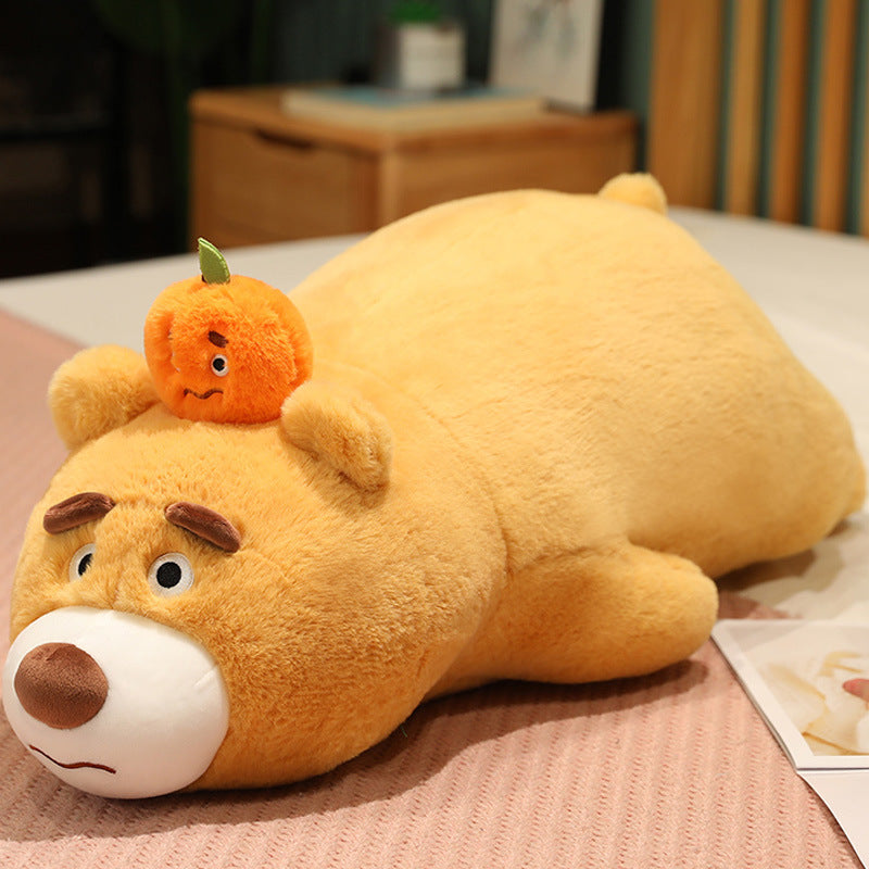 50/70cm, Teddy bear, lying bear, avocado, strawberry and orange