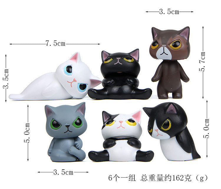 6pcs cat doll, car ornaments