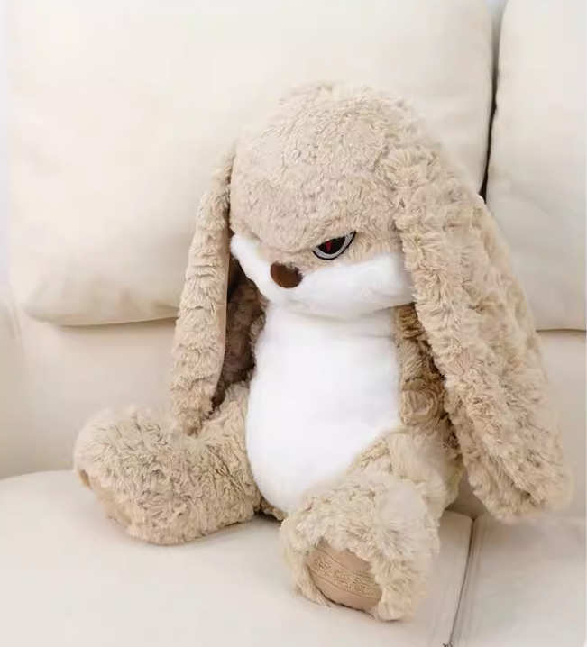 Rabbit plush, angry rabbit plush