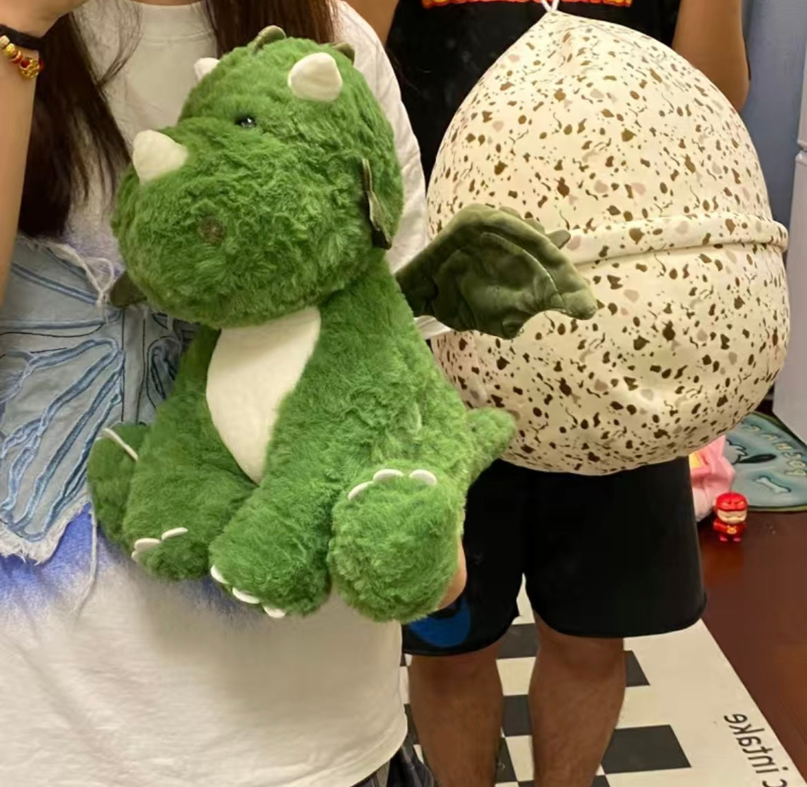 Dragon plush, eggs and dinosaur plush, dinosaur plush