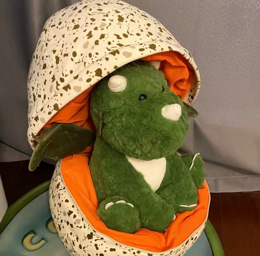 Dragon plush, eggs and dinosaur plush, dinosaur plush