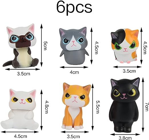 6pcs cat doll, car ornaments