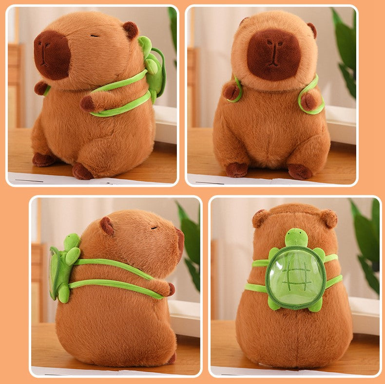 capybara con mochilita, peluche capybara
