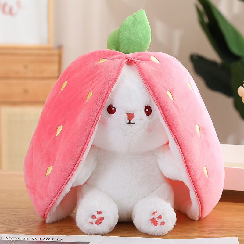 OFFER 25/35/50cm. Bunny with Strawberry Plush, Stuffed Pillow