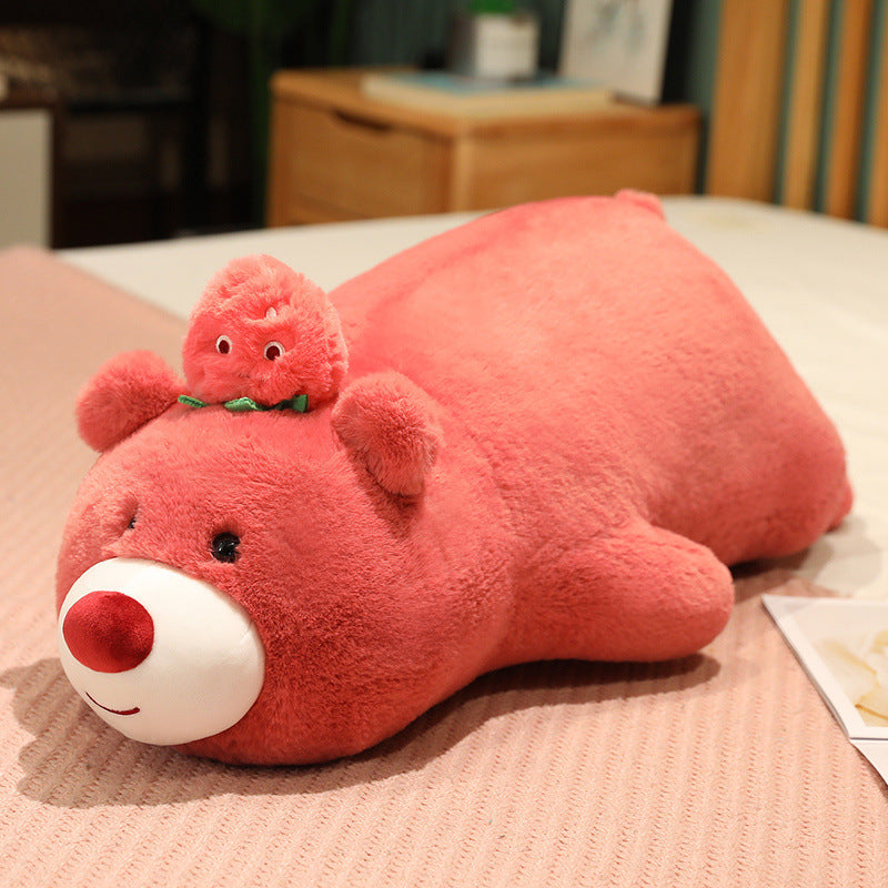 50/70cm, Teddy bear, lying bear, avocado, strawberry and orange